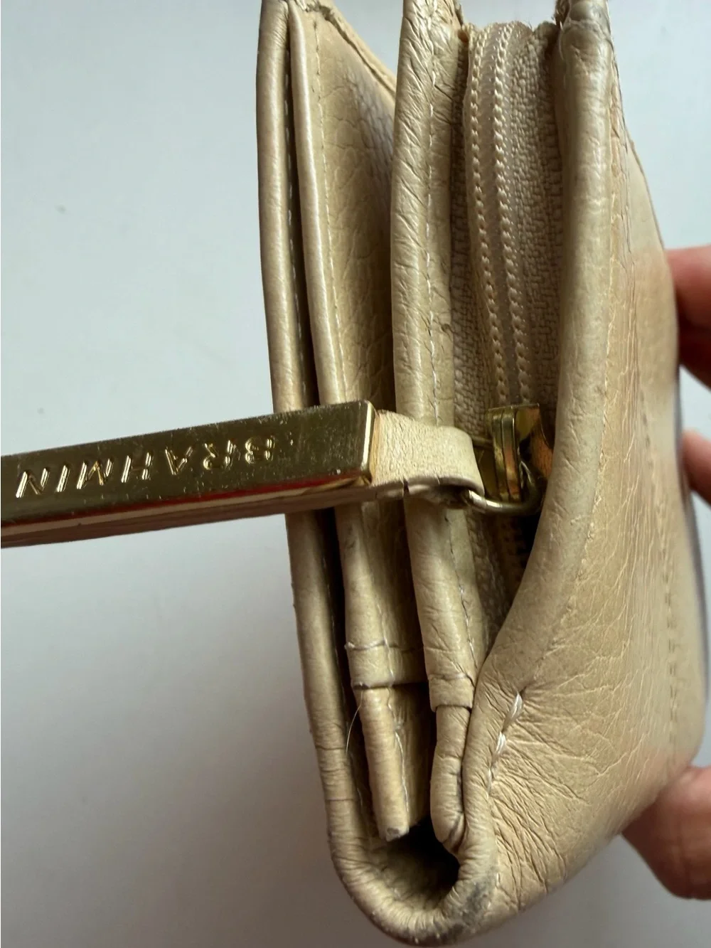 Brahmin wallet cream leather vintage extra clean